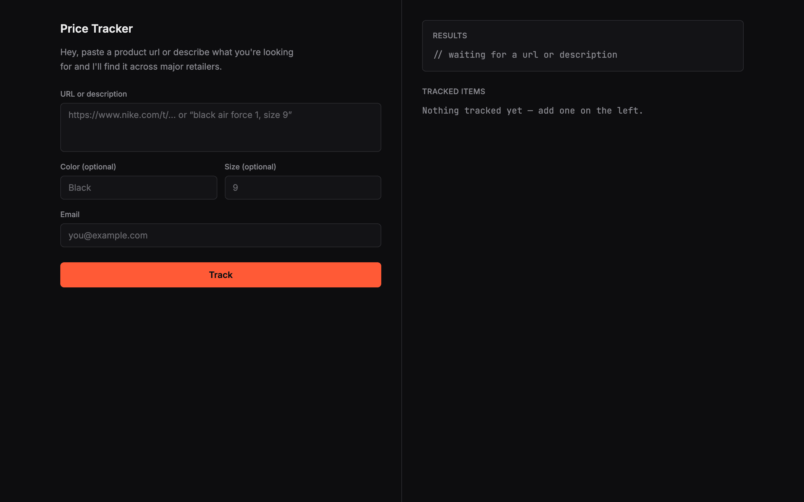 Price Tracker screenshot